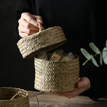 Artisan Woven Rattan Flower Basket