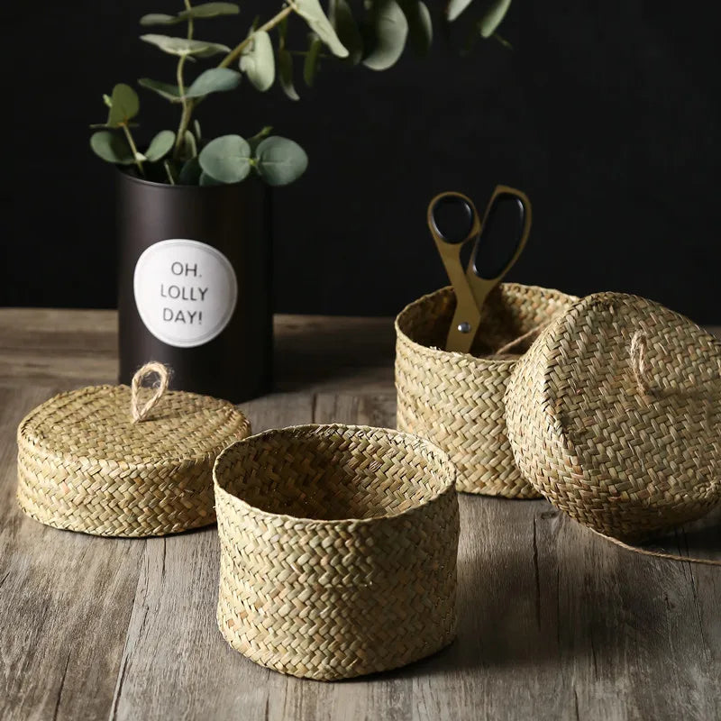 Artisan Woven Rattan Flower Basket