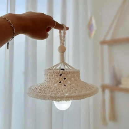 Handmade Woven Macrame Lamp