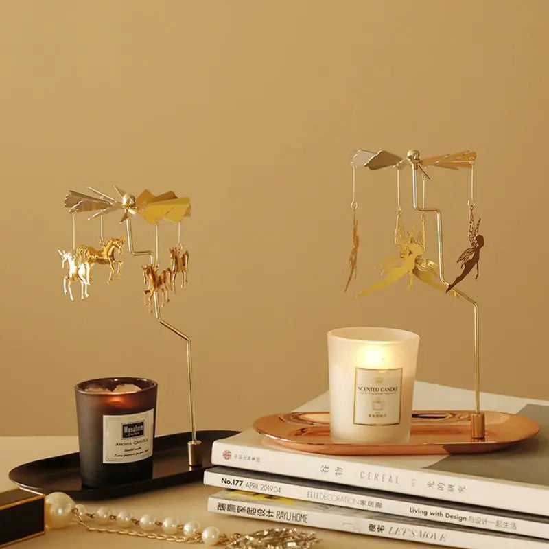 Romantic Spinning Candlestick Candle Holder