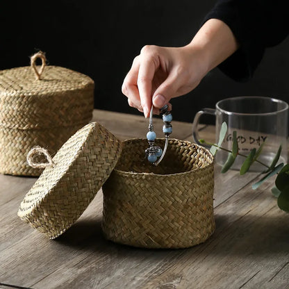 Artisan Woven Rattan Flower Basket