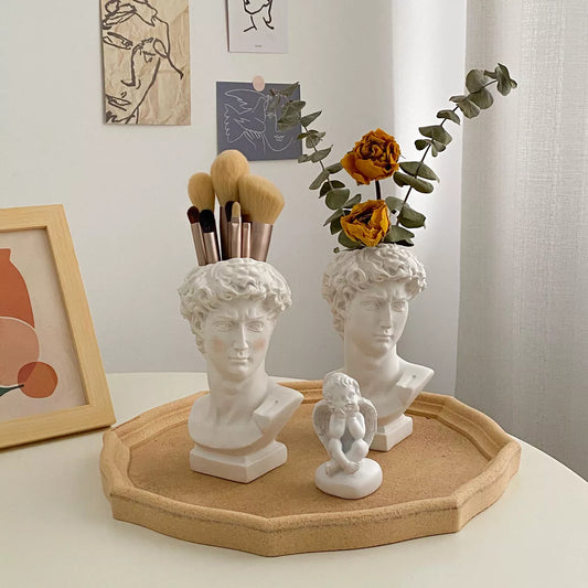 Nordic-Inspired Human Head Vase