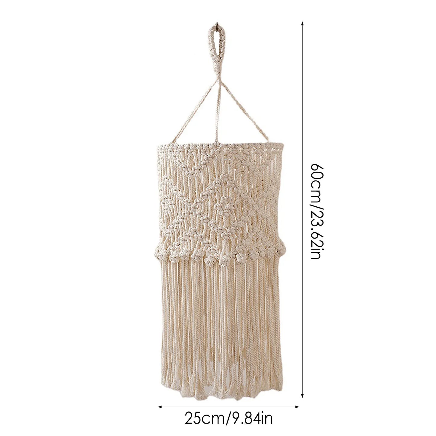 Macrame Shade Hangings Lamp