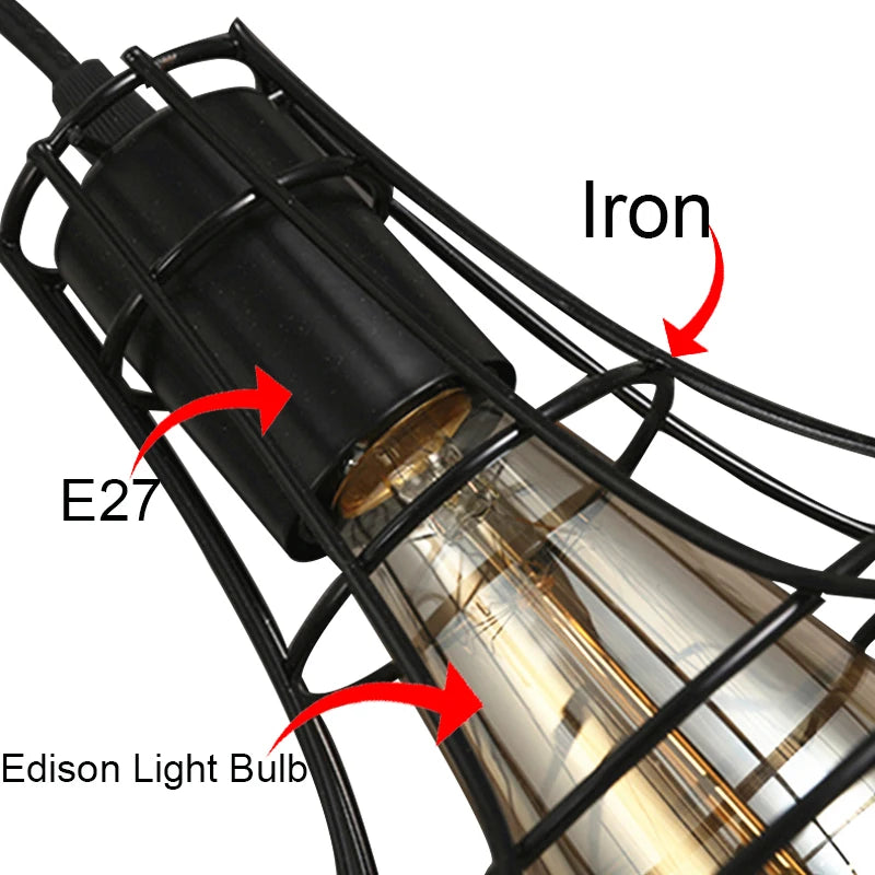 Industrial  Black LED Pendant Light