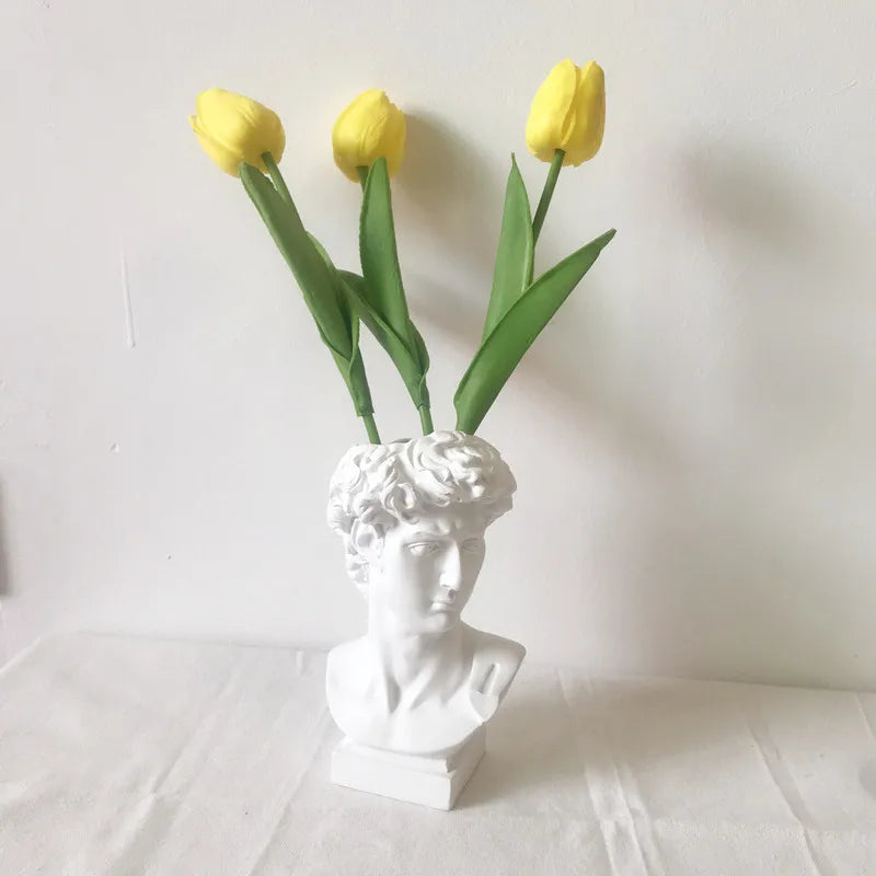 Nordic-Inspired Human Head Vase