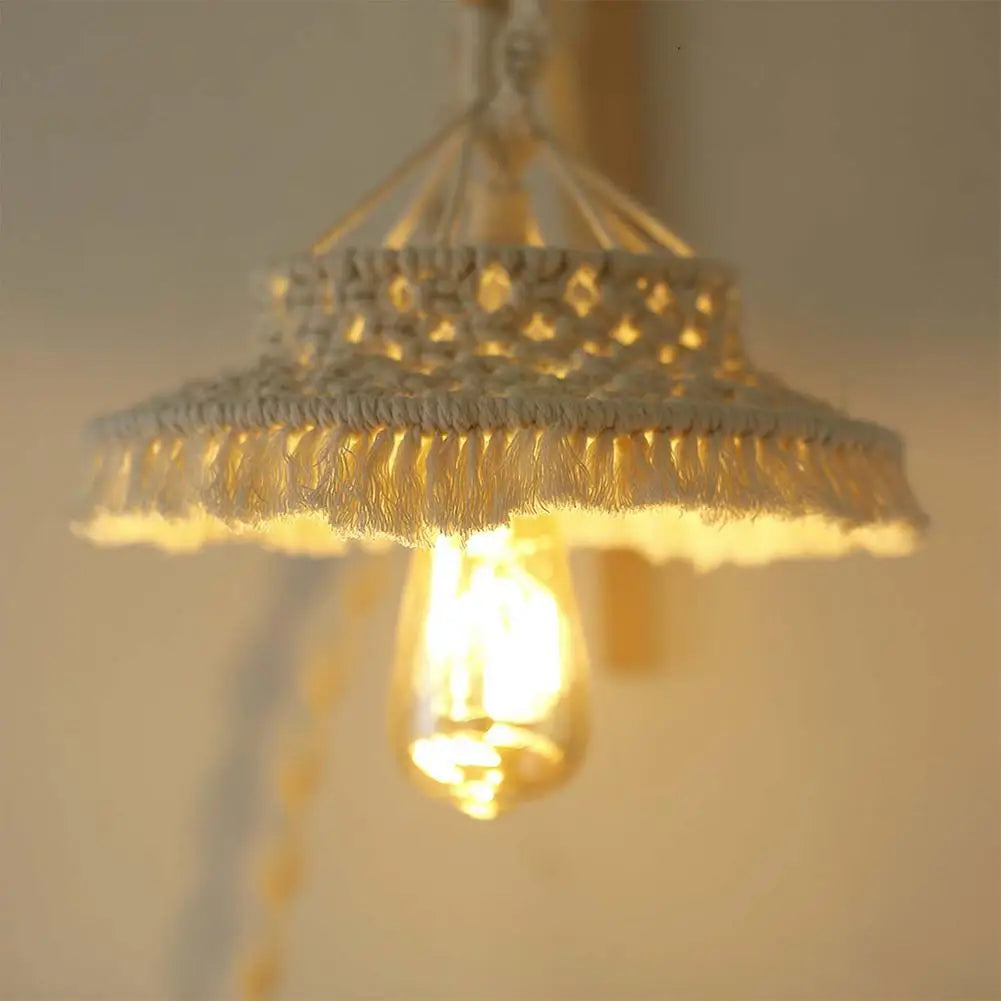 Handmade Woven Macrame Lamp