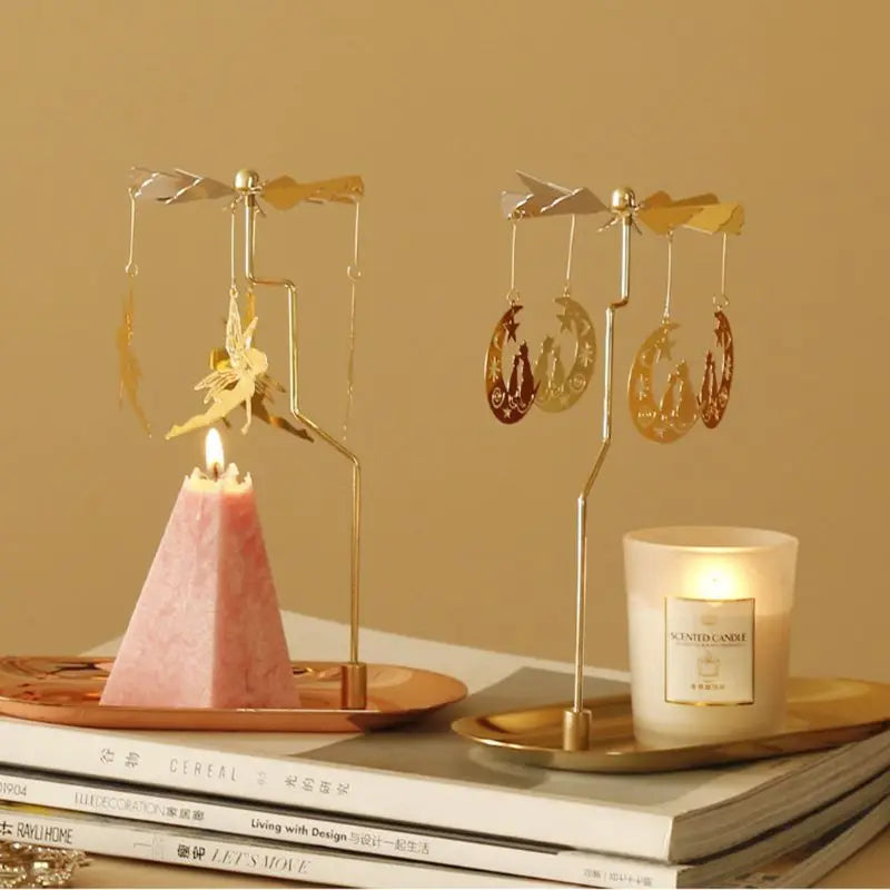 Romantic Spinning Candlestick Candle Holder