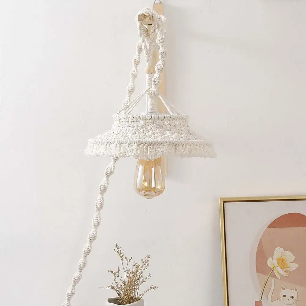 Handmade Woven Macrame Lamp