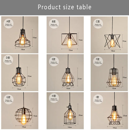 Industrial  Black LED Pendant Light