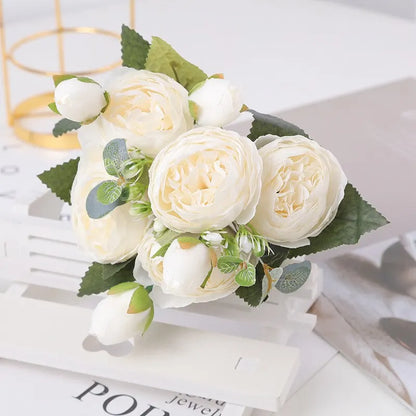 Rose Peony Artificial Flowers Bouquet