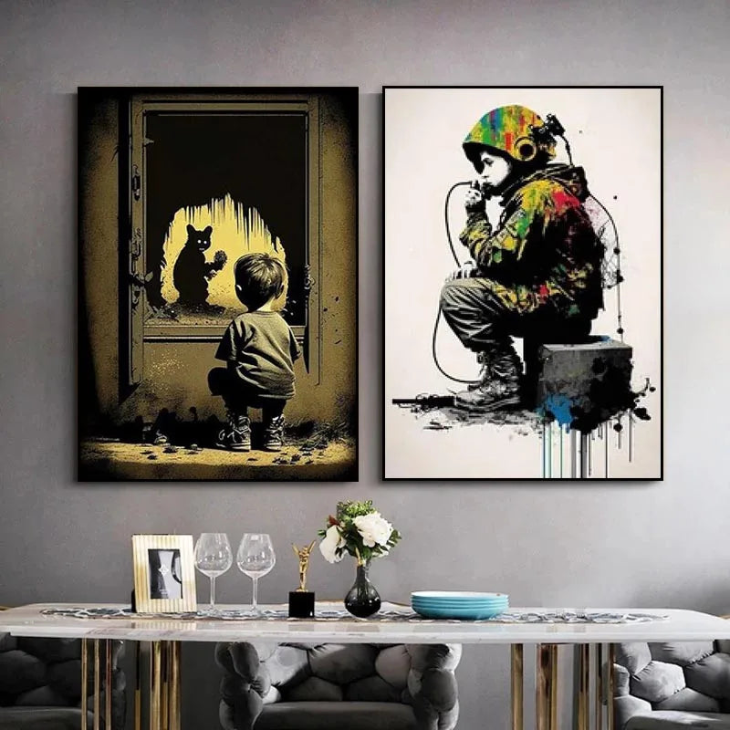 Banksy Balloon Girl Canvas Art