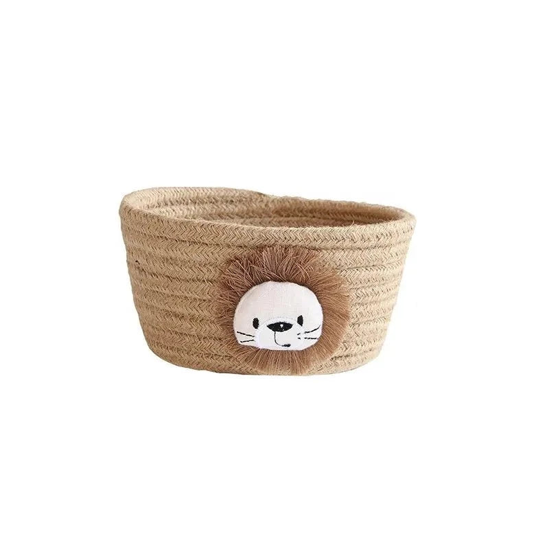 Cartoon Animals Woven Storage Basket