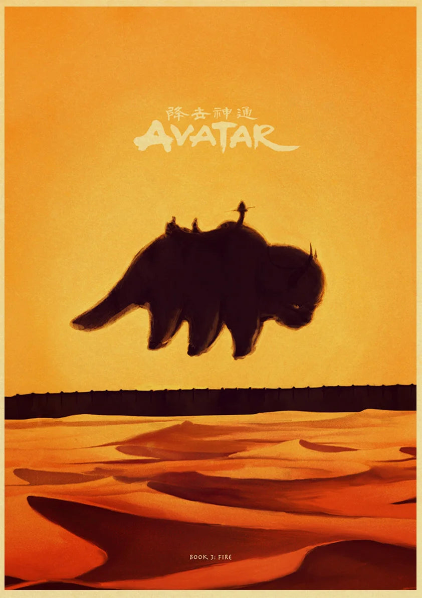 Aang's Epic Vintage Battle Poster