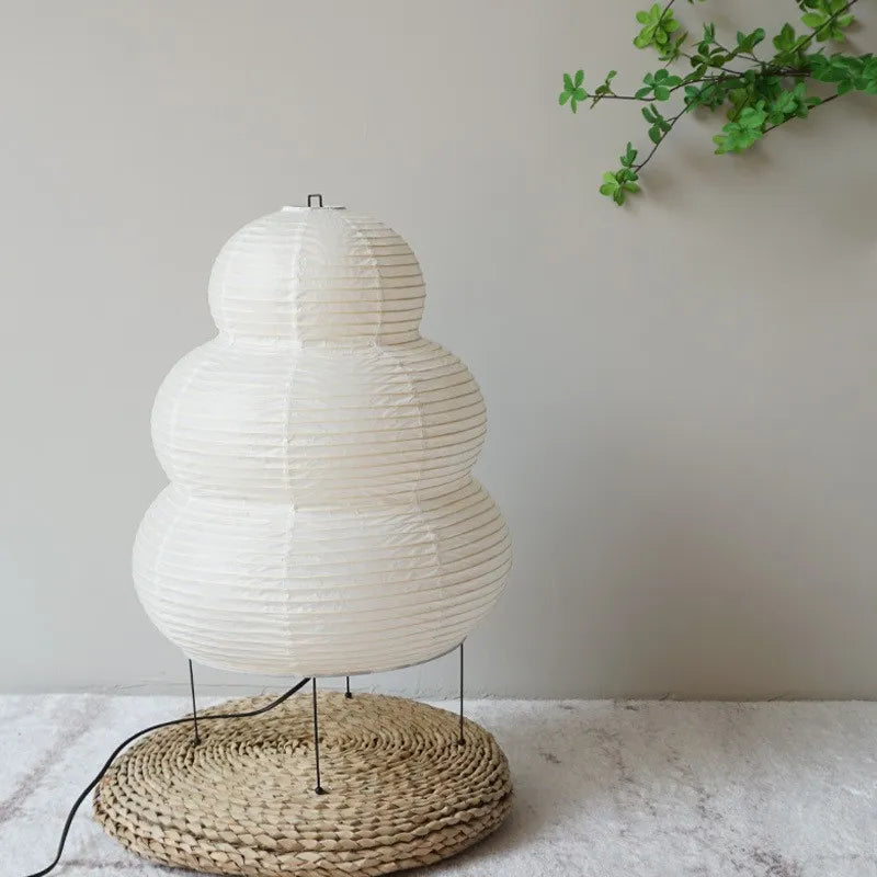 Wabi-Sabi White Rice Paper Lamp