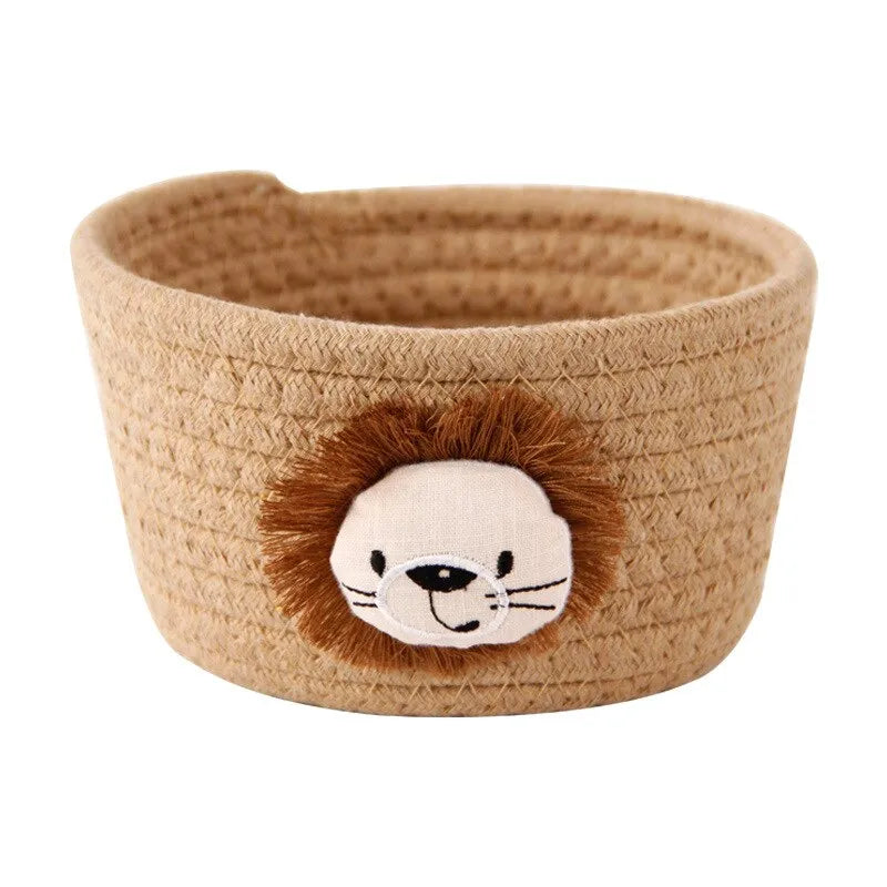 Cartoon Animals Woven Storage Basket