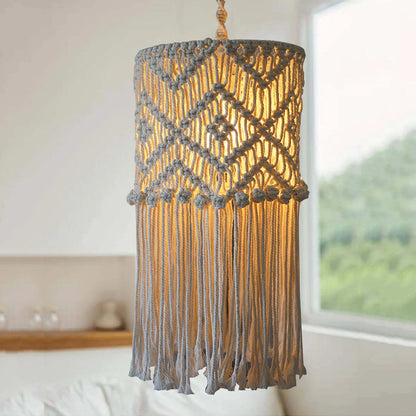 Macrame Shade Hangings Lamp