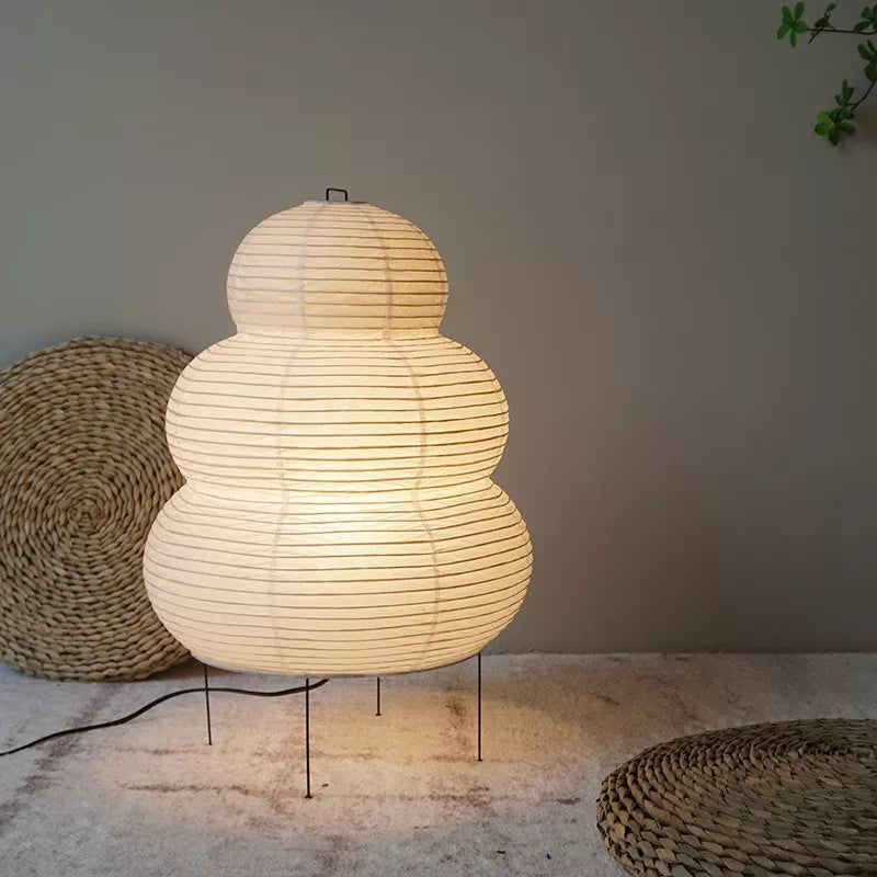 Wabi-Sabi White Rice Paper Lamp