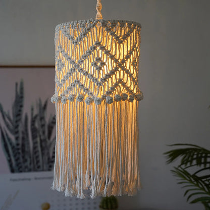 Macrame Shade Hangings Lamp