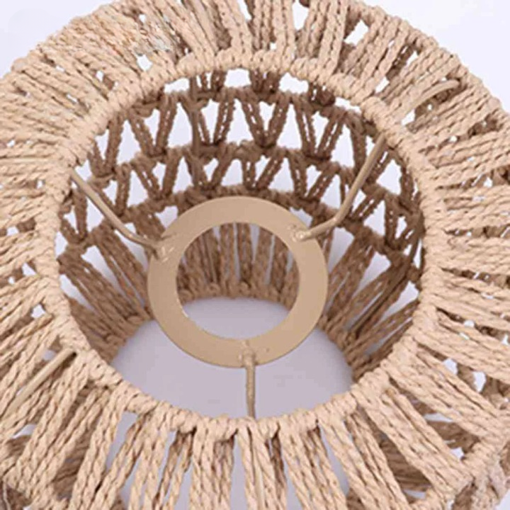 Handmade Vintage Rattan Chandelier Cover