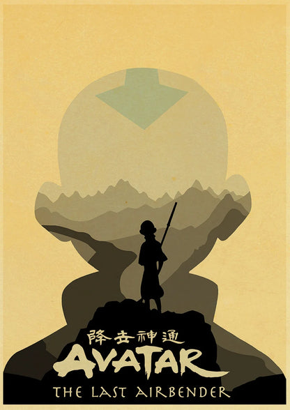 Aang's Epic Vintage Battle Poster