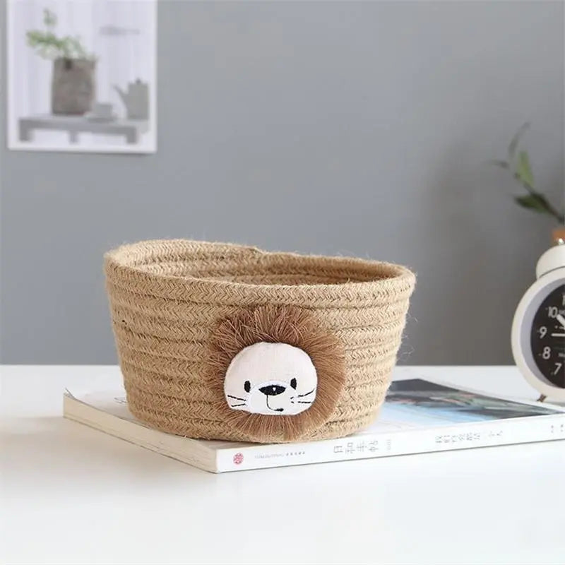 Cartoon Animals Woven Storage Basket