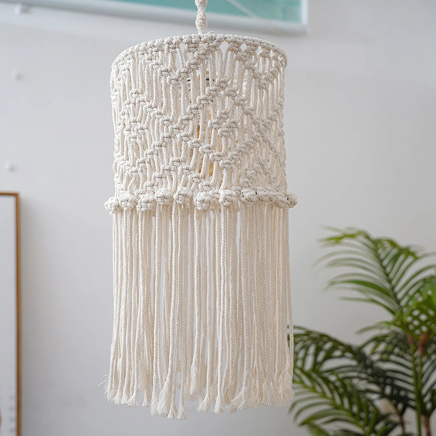 Macrame Shade Hangings Lamp