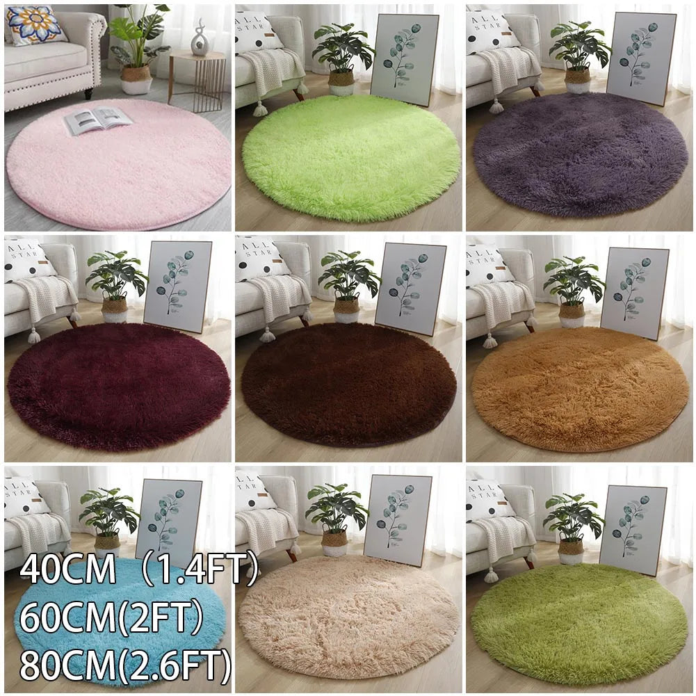 Large Shaggy Anti-Slip Solid Rug